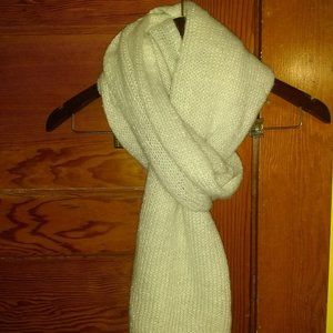 White Shimmery Glitter Acrylic Scarf Light-weight